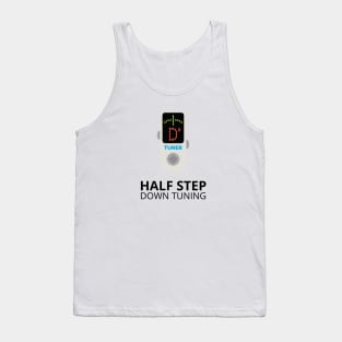 Half Step Down Tuning Pedal Tuner Light Theme Tank Top